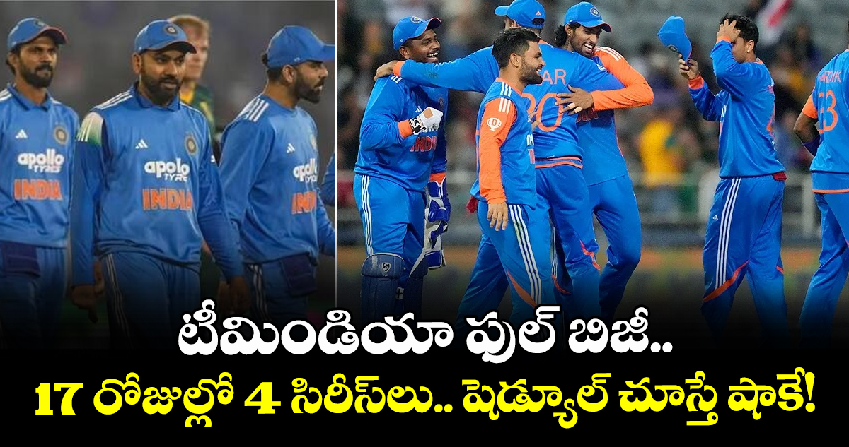 17 రోజుల్లో 4 సిరీస్‌లు: టీమిండియా బిజీ షెడ్యూల్ ఖరారు