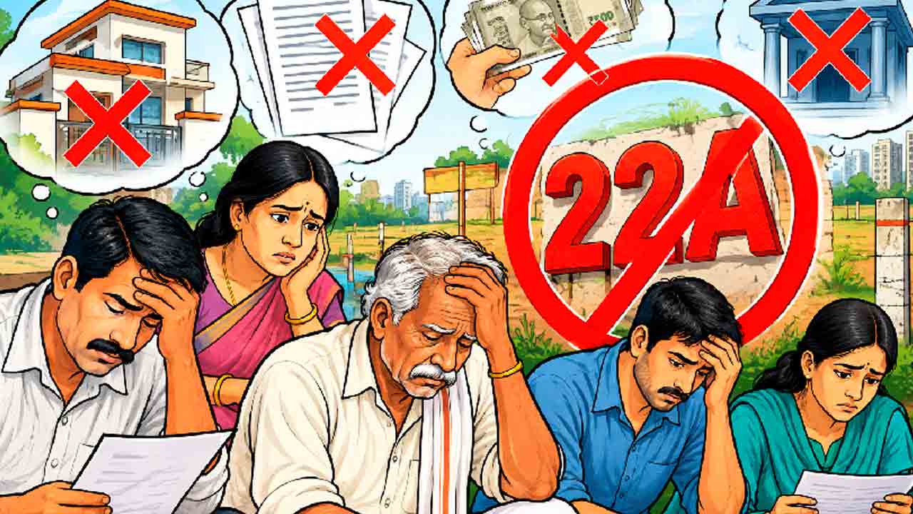హైదరాబాద్లో వందలాది కాలనీలు నిషేధిత భూముల జాబితాలో చేర్పు