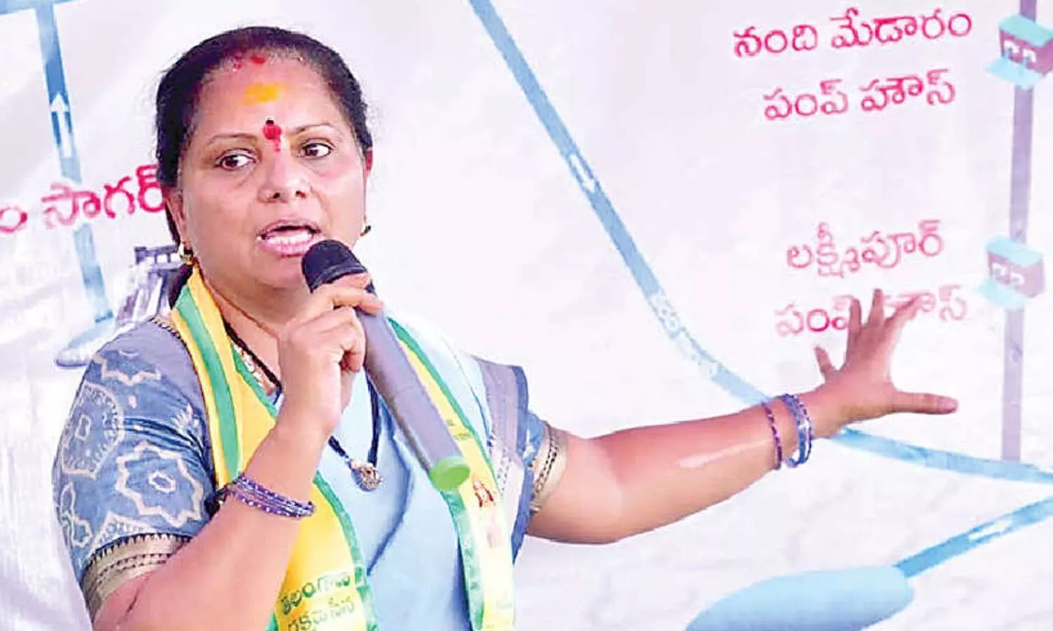 కన్నెపల్లిలో కాఫర్ డ్యామ్ నిర్మించాలని ప్రభుత్వాన్ని కోరిన కవిత