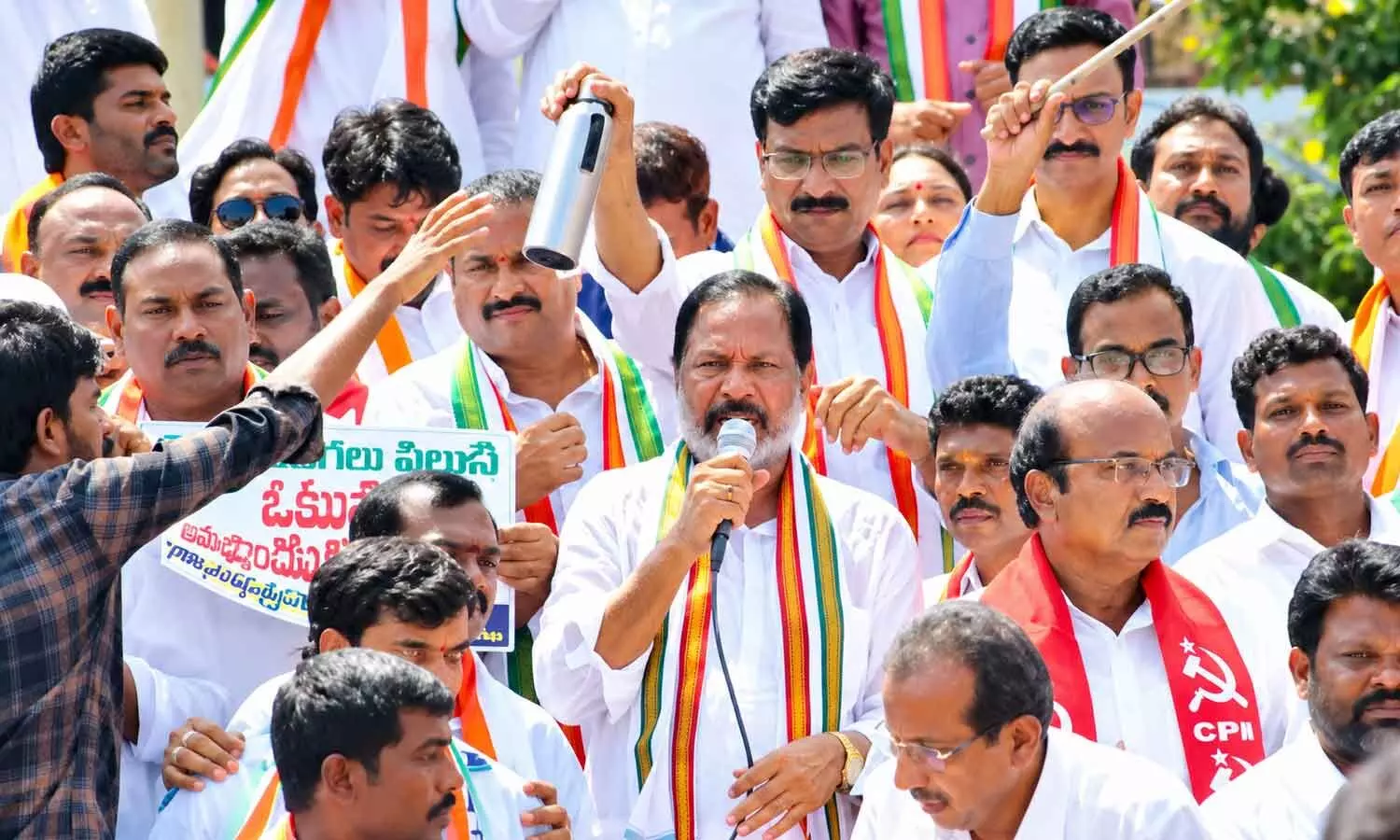 ఖమ్మంలో ఇండియా కూటమి నిరసన, ఎన్నికల సంఘంపై విమర్శలు