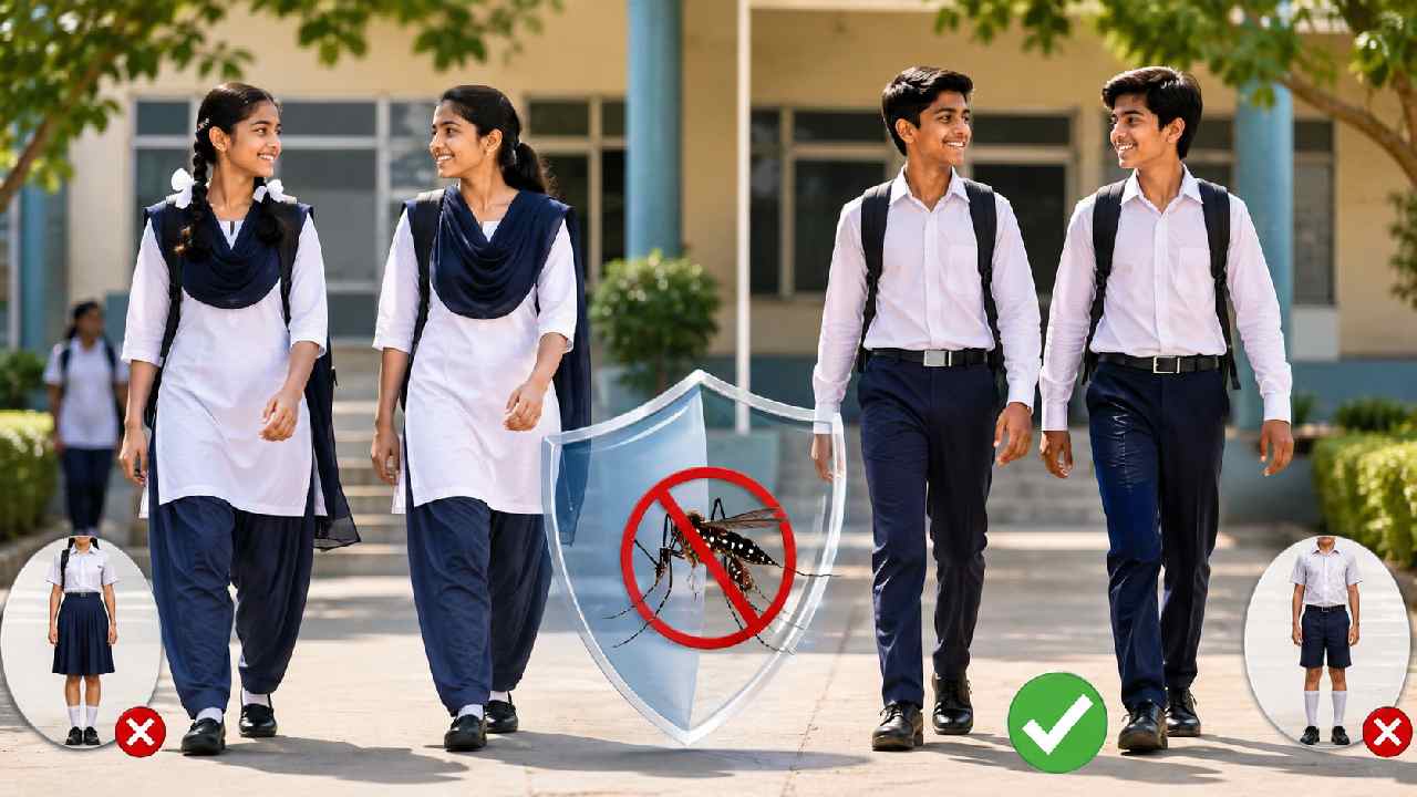 పశ్చిమ బెంగాల్ విద్యార్థులకు డెంగ్యూ నివారణ దుస్తుల సూచన